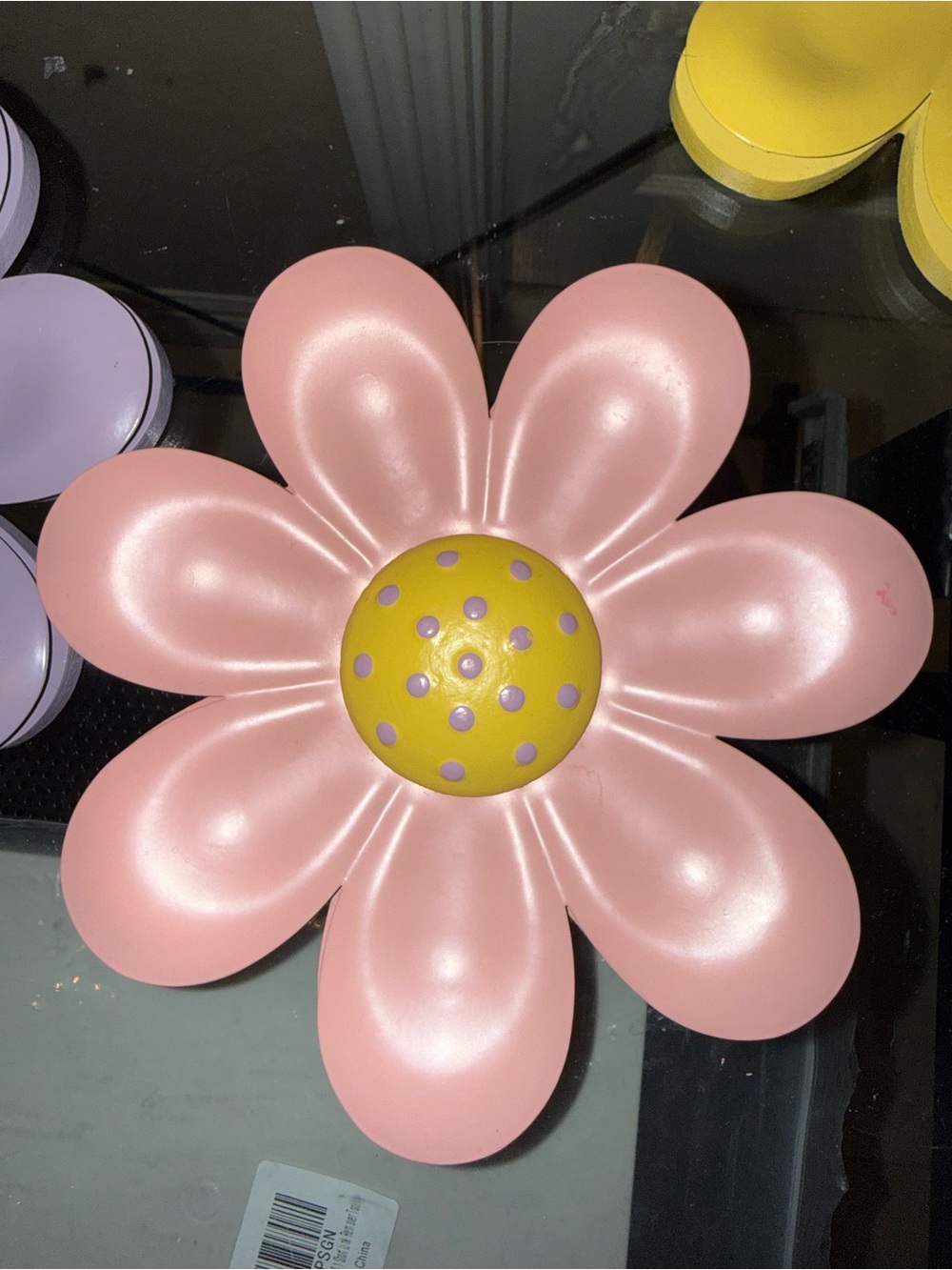 Home Interiors Yellow, Pink & Lavender Metal Flower Wall Decor - Picture 5 of 10